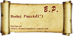 Budai Paszkál névjegykártya