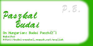 paszkal budai business card